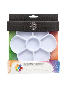 Paleta Plástico en Flor + 3 Pipetas Kelly Creates