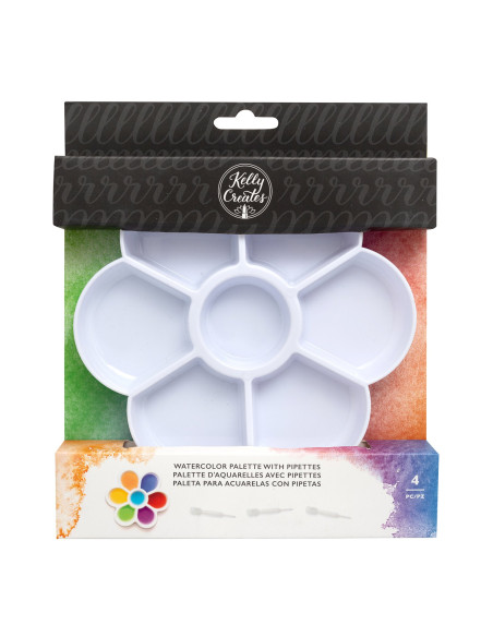 Paleta Plástico en Flor + 3 Pipetas Kelly Creates