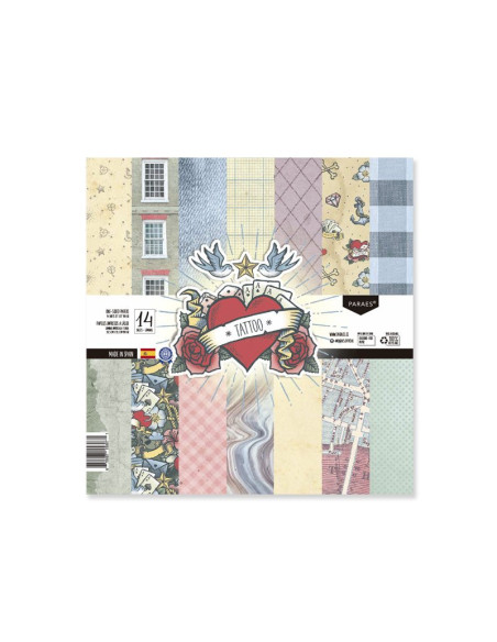 Kit de papeles Tattoo de Paraes