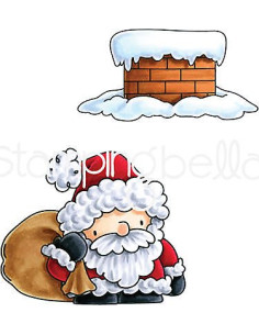 Sello Stampingbella Santa and his Chimney