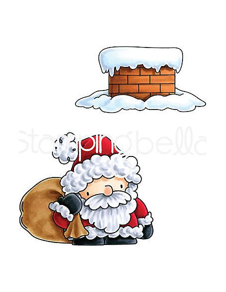 Sello Stampingbella Santa and his Chimney