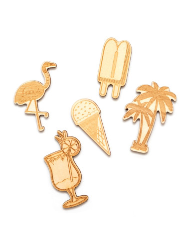 Adornos tropicales de madera American Craft