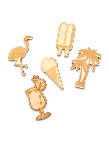 Adornos tropicales de madera American Craft