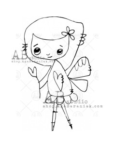 Sello de caucho TandiArt fairy  ID-399 de AB Studio