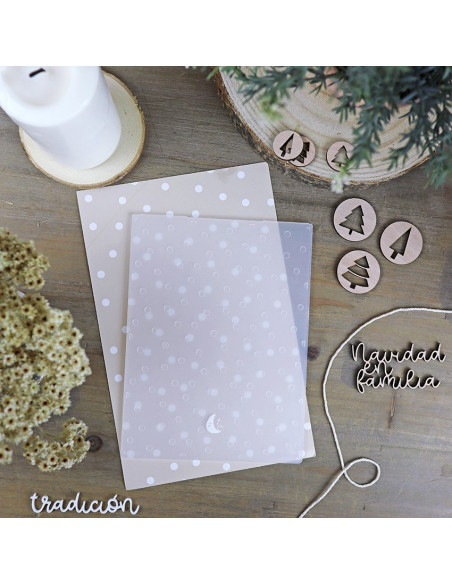 Carpeta de emboss Topos mazapán