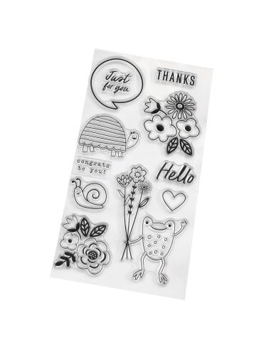 Set de Sellos Acrílicos Kid At Heart Pebbles