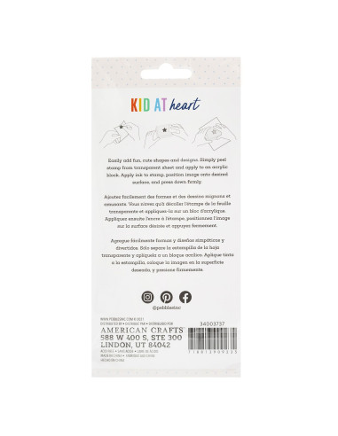 Set de Sellos Acrílicos Kid At Heart Pebbles