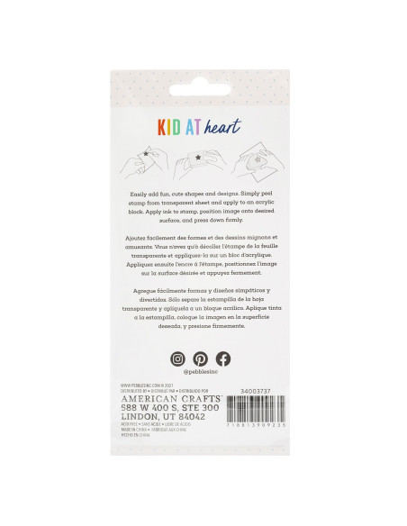 Set de Sellos Acrílicos Kid At Heart Pebbles