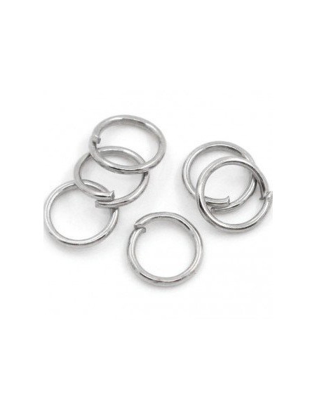 Arandelas plateadas 6mm, 100 und.