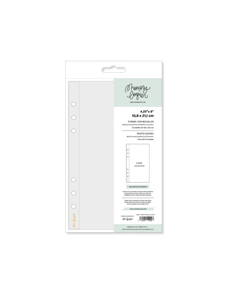 Set de 10 fundas 3"x8" un bolsillos de Lora Bailora