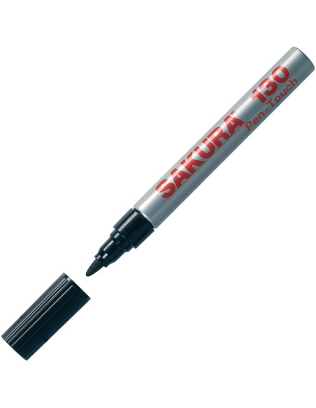 Rotulador permanente color negro Sakura 130