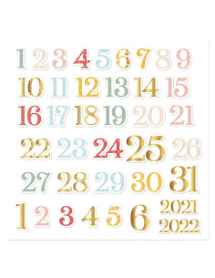 Números de chipboard Diciembre de Mintopía