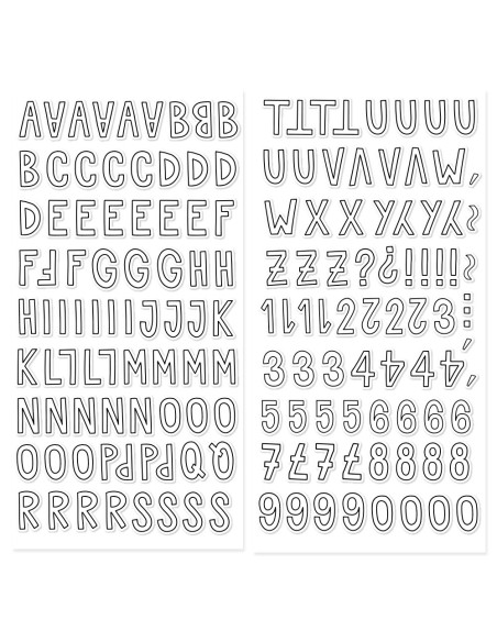 Alfabeto de chipboard Diciembre de Mintopía