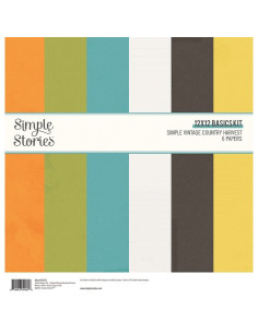 Kit  básicos 12x12" Simple Vintage Country Harvest Simple Stories