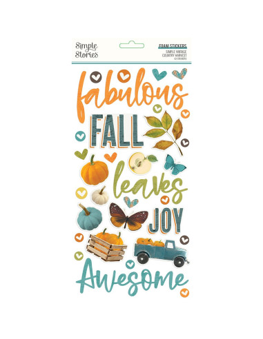 Pegatinas de foam Simple Vintage Country Harvest Simple Stories