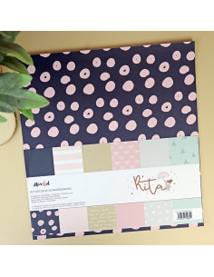 Kit papel colores sólidos Rita 2
