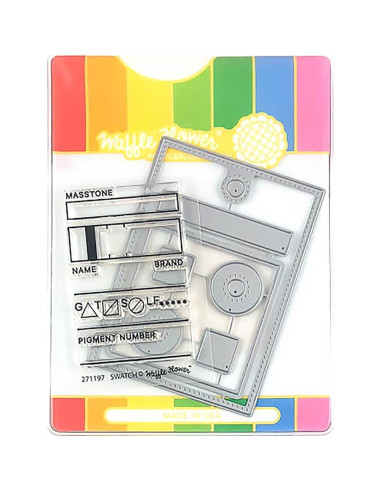Sello y troquel Swatch Tag de Waffle Flower