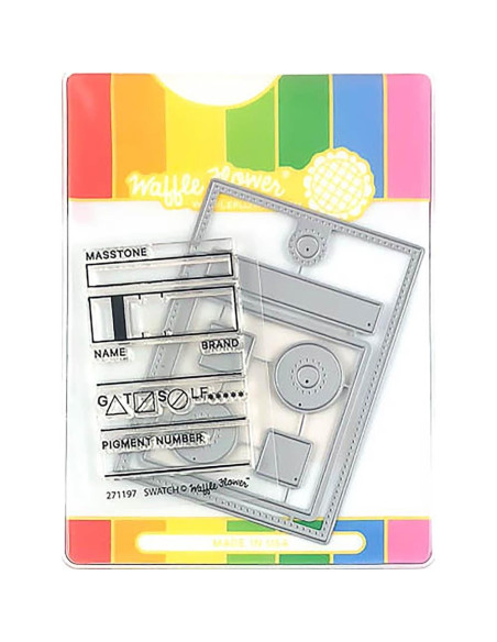 Sello y troquel Swatch Tag de Waffle Flower