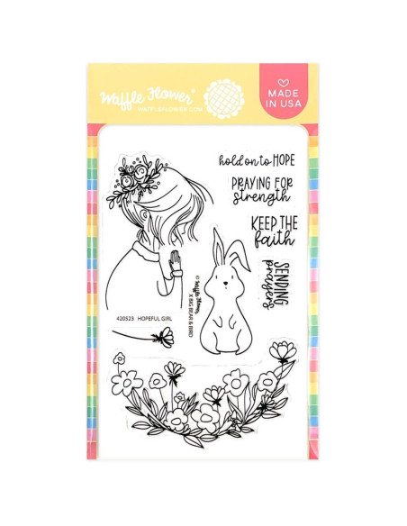 Sello Hopeful Girl de Waffle Flower