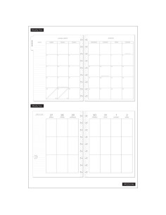 Planificador clásico de 12 meses con fecha Happy Planner 2
