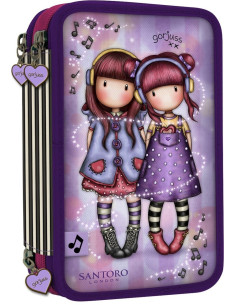 Estuche de lápices 3 compartimentos The Duet, de Gorjuss