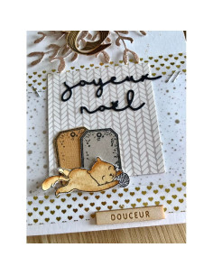 Set de Sellos Acrílicos Lindos Gatitos Canela y Chocolate Floriléges 2