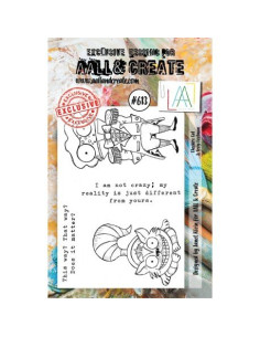 Sello Cheshire Cat & Frog-Footman  Aall&Create