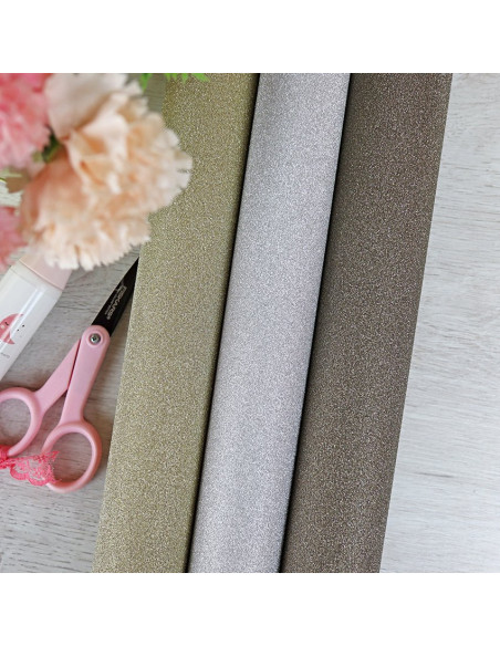 Laminado A3 glitter plata