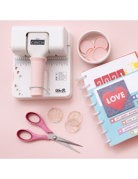 Encuadernadora Mini Cinch Disc Rosa, de WeR