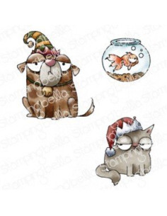 Sello Christmas Pets  de Stampingbella