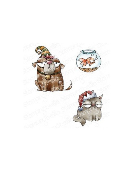 Sello Christmas Pets  de Stampingbella