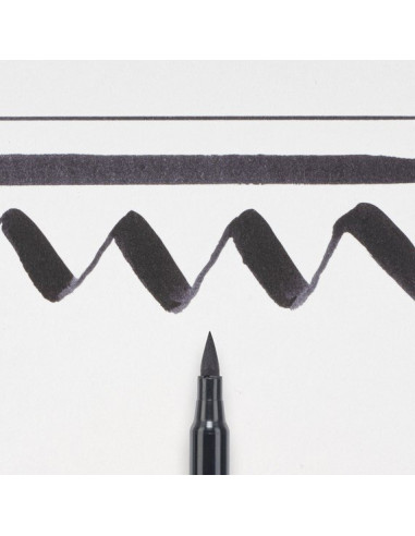 Rotulador Punta Pincel Negro Koi