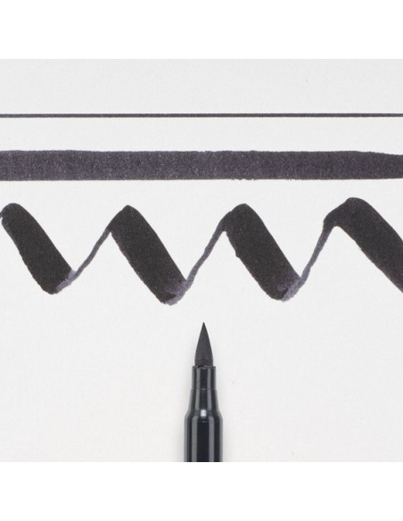 Rotulador Punta Pincel Negro Koi