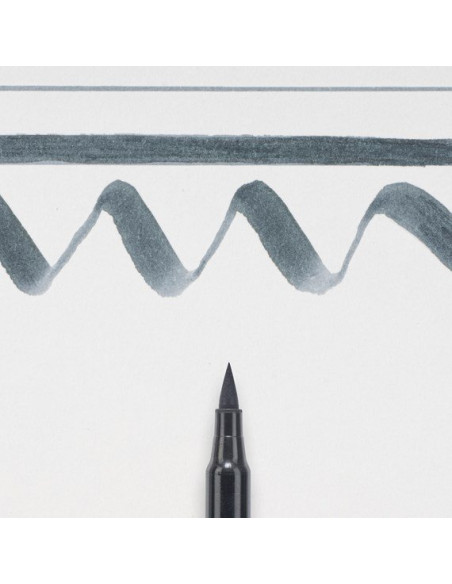 Rotulador Punta Pincel Gris frío oscuro Koi
