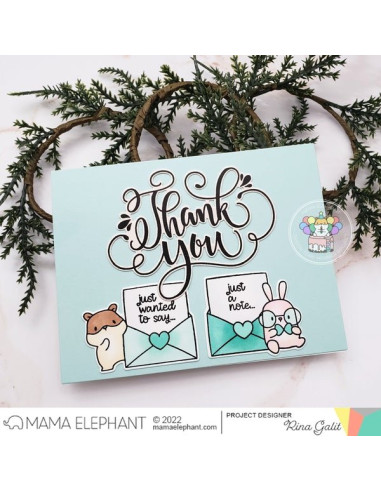 Troquel Thank You Wishes de Mama Elephant