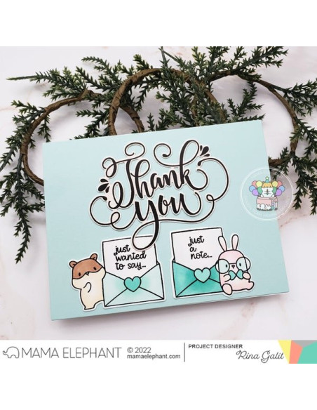 Troquel Thank You Wishes de Mama Elephant