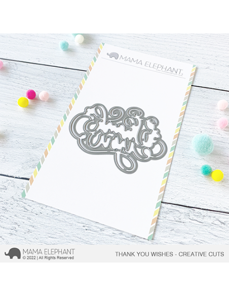 Troquel Thank You Wishes de Mama Elephant