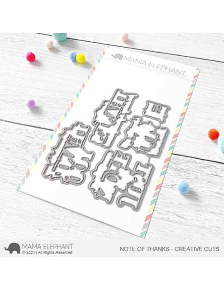 Troquel Note of Thanks de Mama Elephant