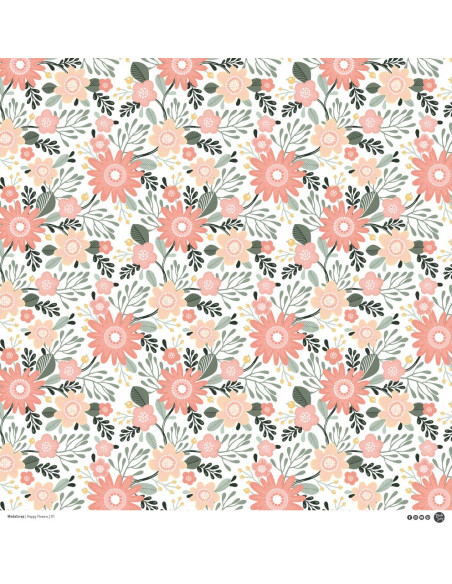 Kit 30x30 Happy Flowers de ModaScrap