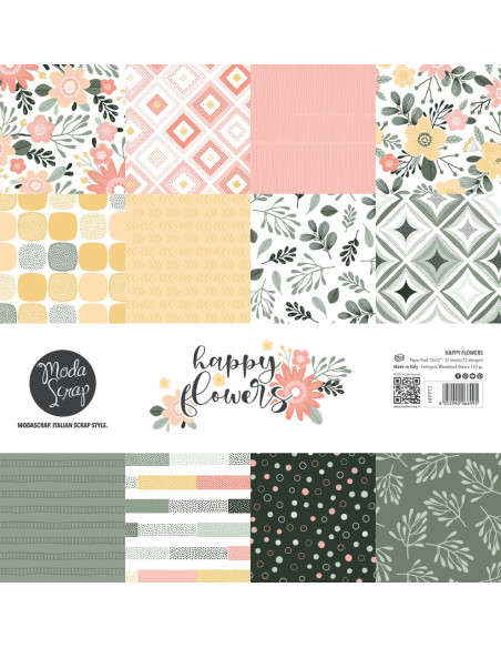 Kit 30x30 Happy Flowers de ModaScrap