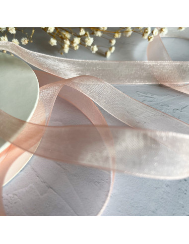 1m lazo organza Salmón