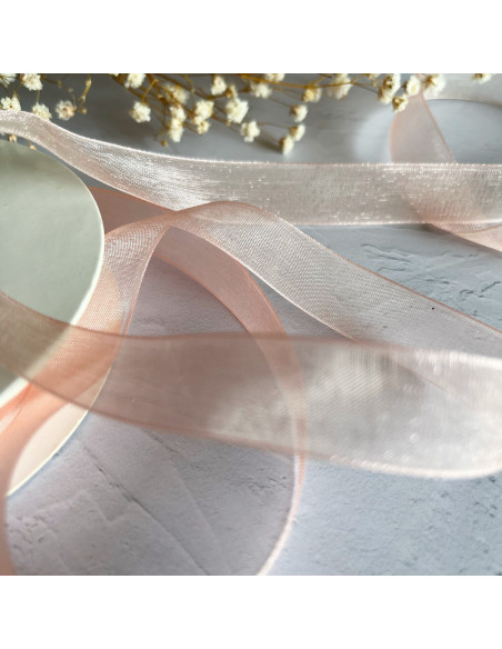 1m lazo organza Salmón