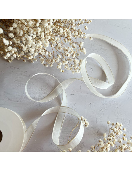 1m lazo gasa blanco 15mm