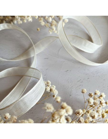 1m lazo gasa blanco 15mm