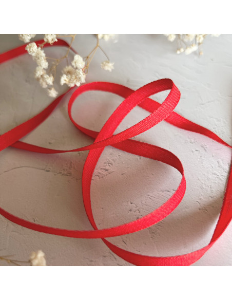1m lazo lino FINO rojo 6mm
