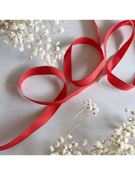 1m lazo lino FINO rojo 6mm