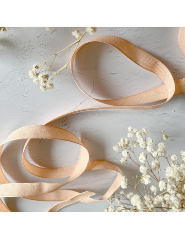 1m lazo lino azul vintage 12mm