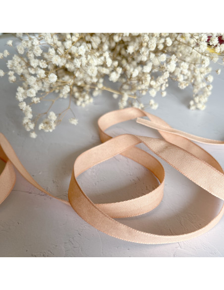 1m lazo lino azul vintage 12mm