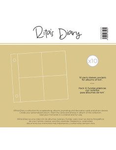 Pack de fundas 4x4" 4 bolsillos para Rita's Diary
