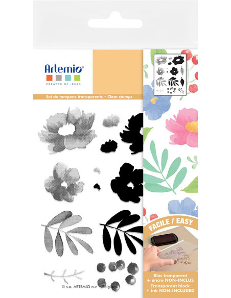 Set de Sellos Au Jardin flowers Artemio